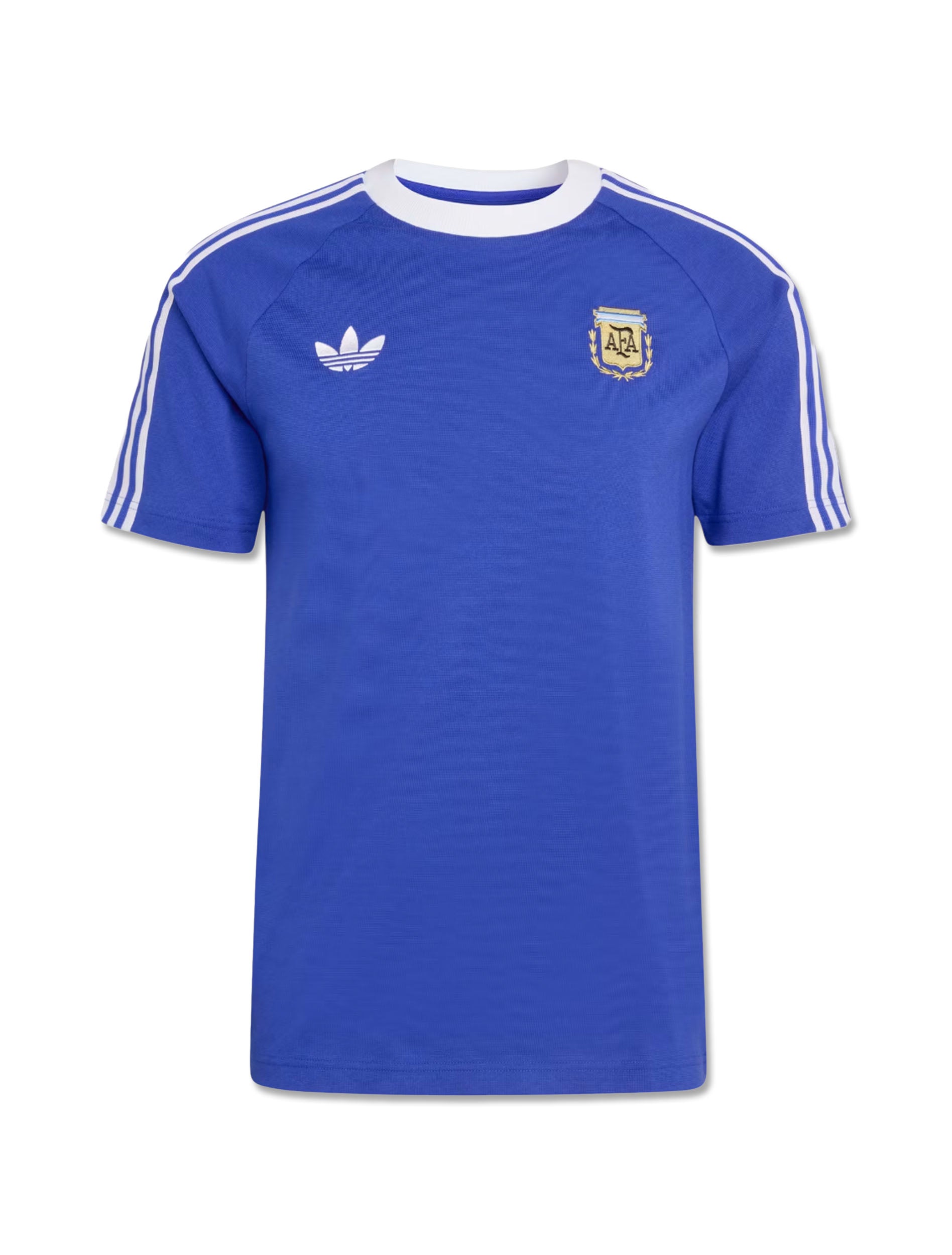 Adidas Argentina Originals Tee in Lucid Blue — front view