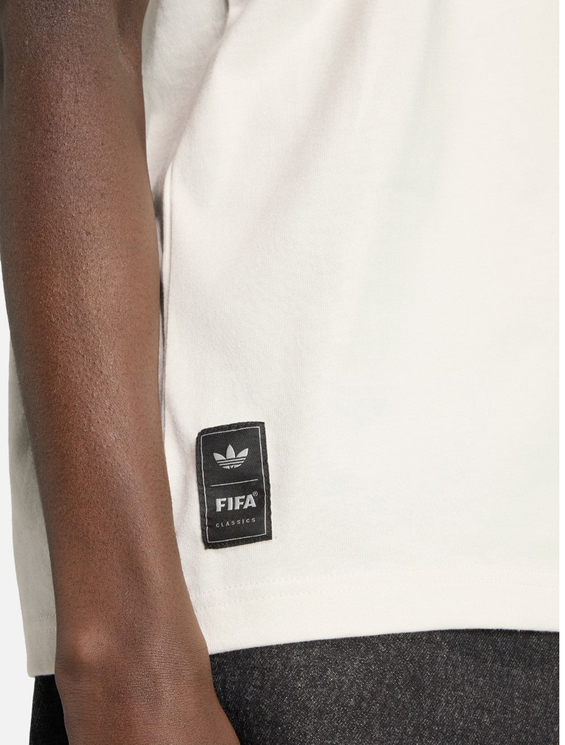 Collar and adidas branding detail on FIFA World Cup 26 Group Mascot T-Shirt