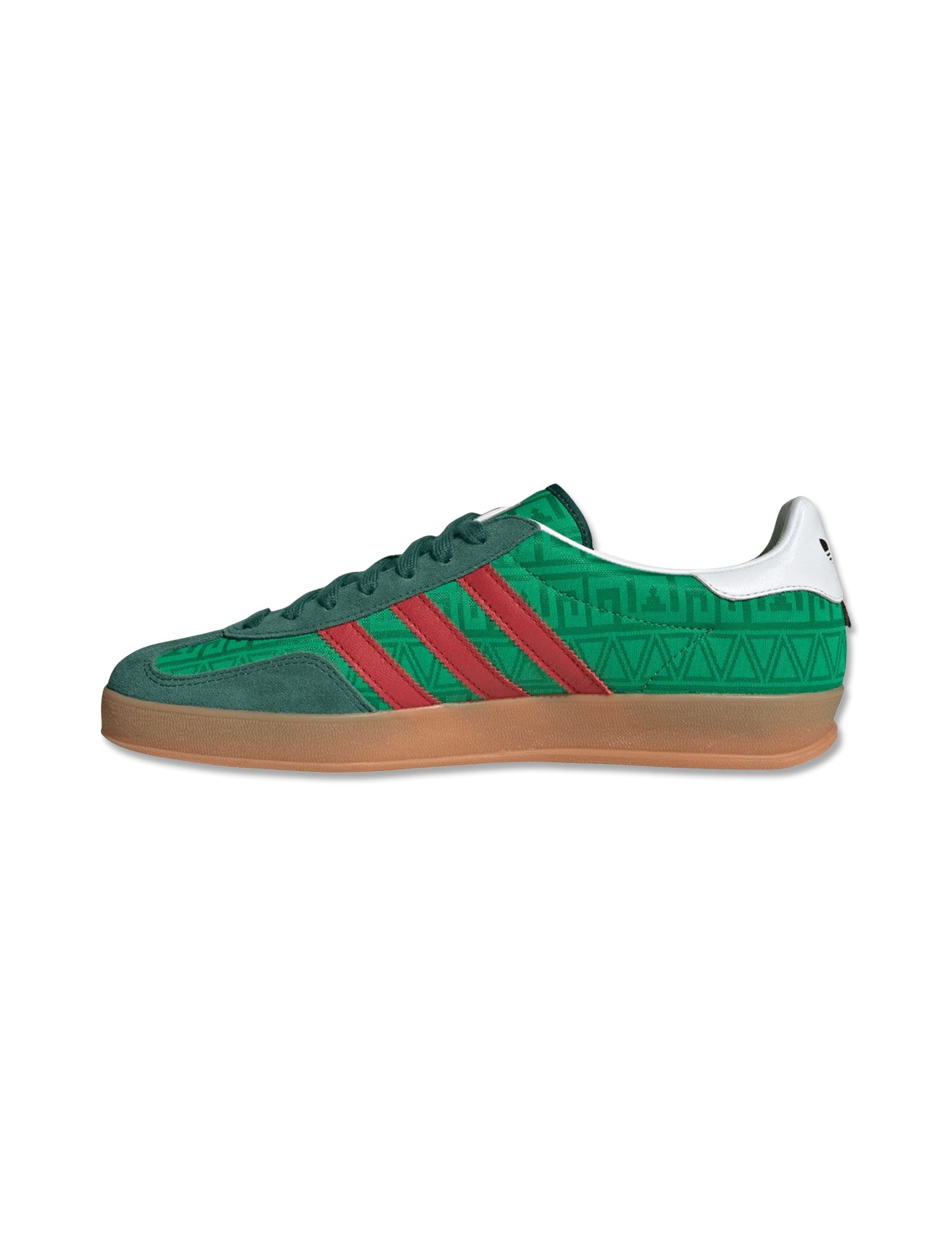 Adidas Gazelle Mexico Indoor Sneakers in Green & Scarlet