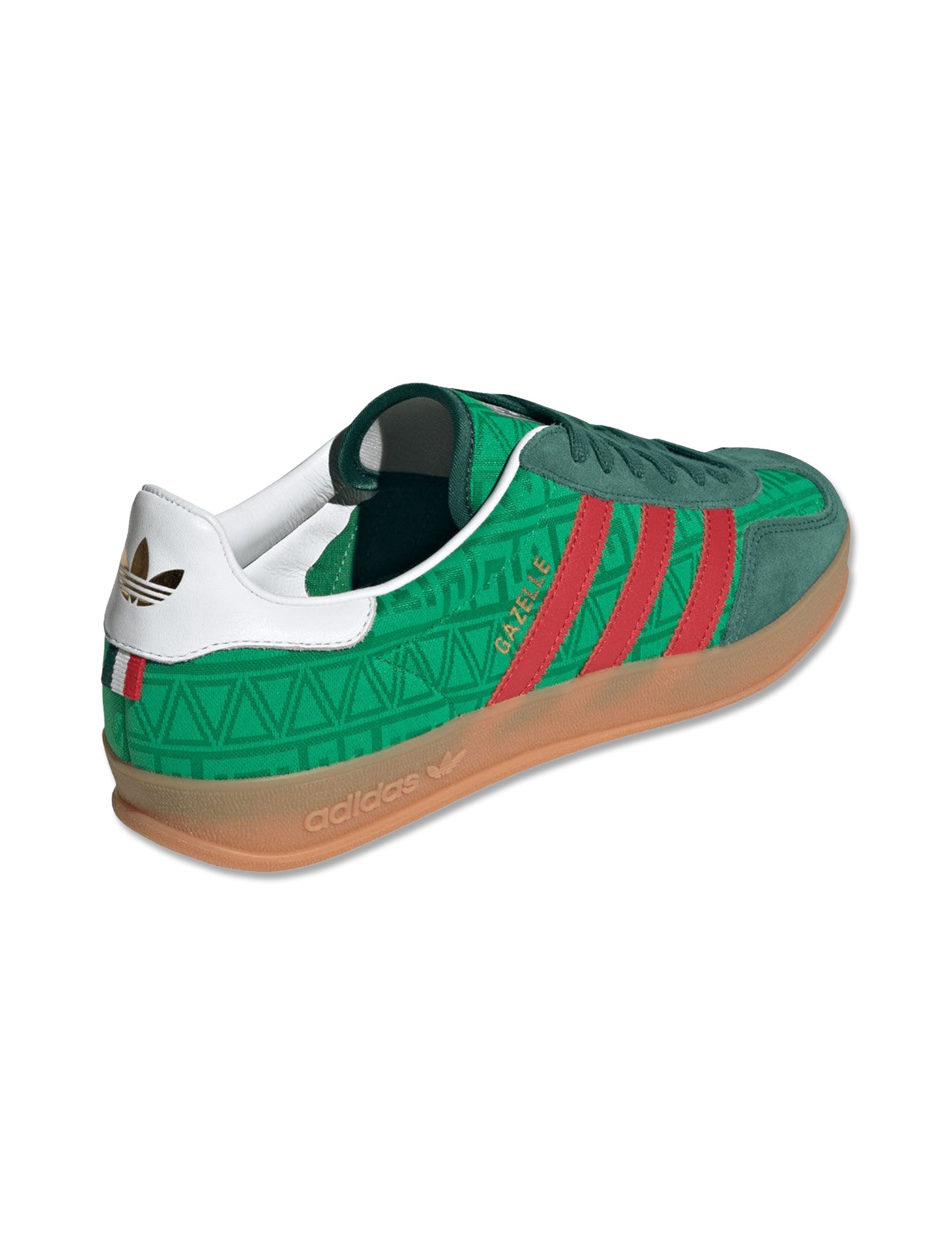 Adidas Gazelle Mexico Indoor Sneakers in Green & Scarlet