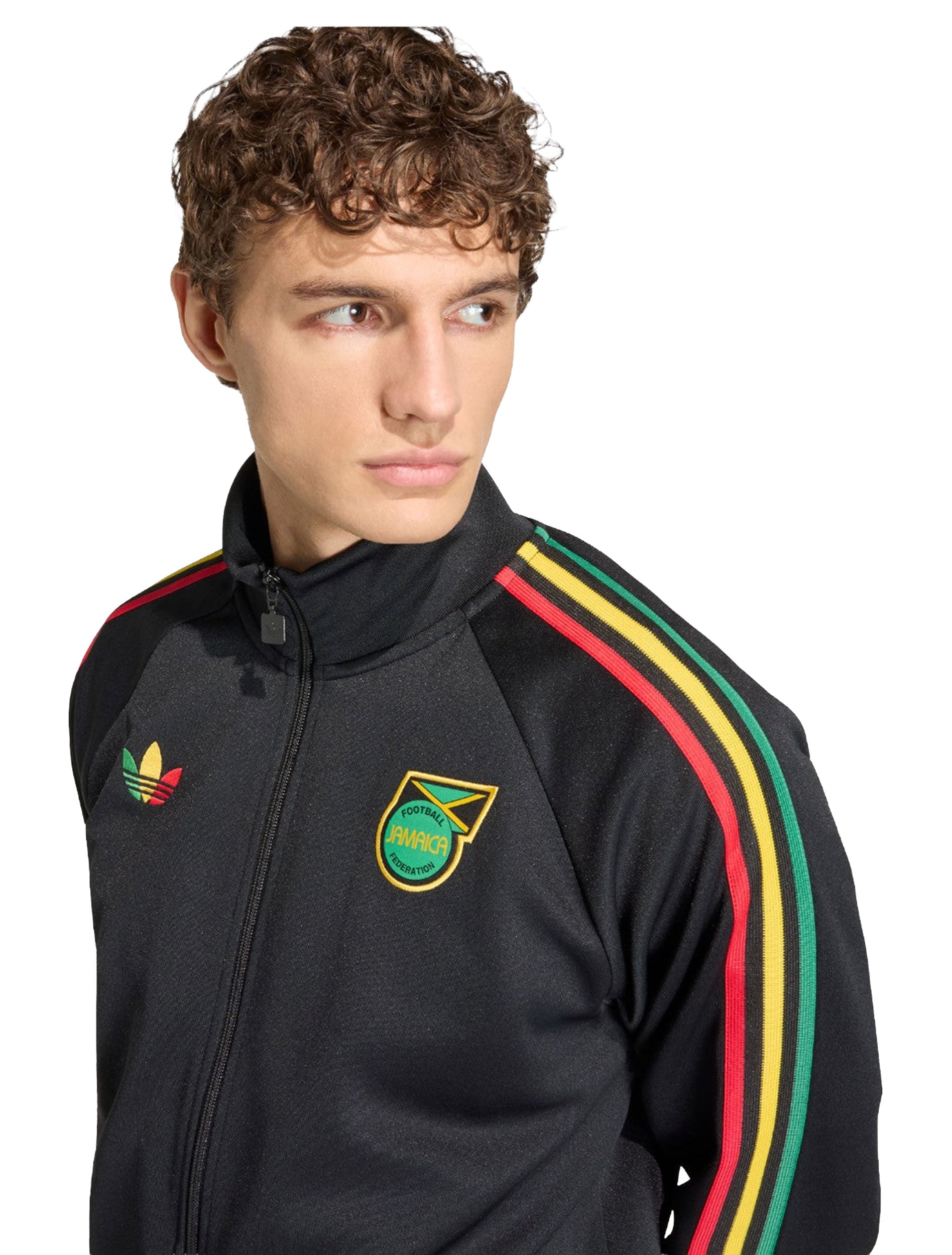 Adidas Jamaica x Bob Marley Originals Track Jacket in Black — back view