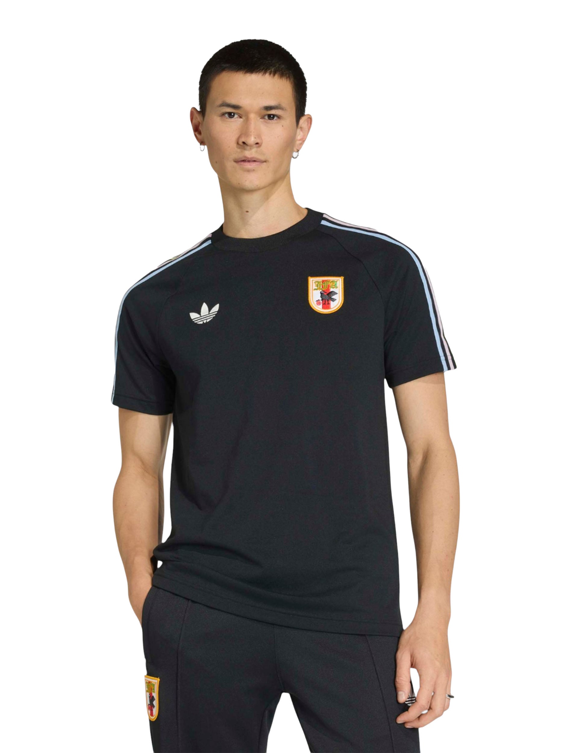 Adidas Japan Originals Tee in Black worn by model — front, Japan, FIFA World Cup 26 collection at CHROME