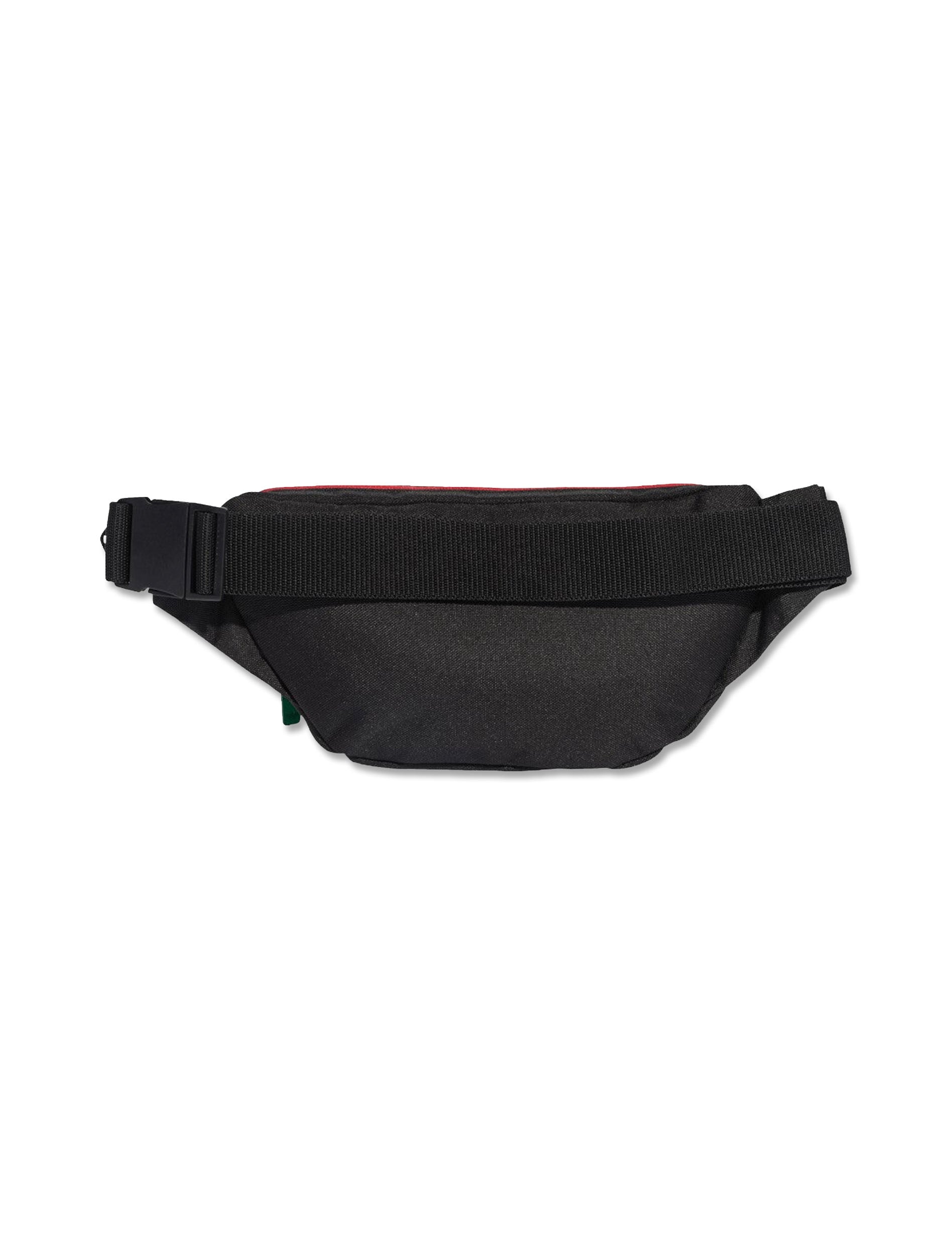 Adidas Mexico 26 Waist Bag in Black — side angle view