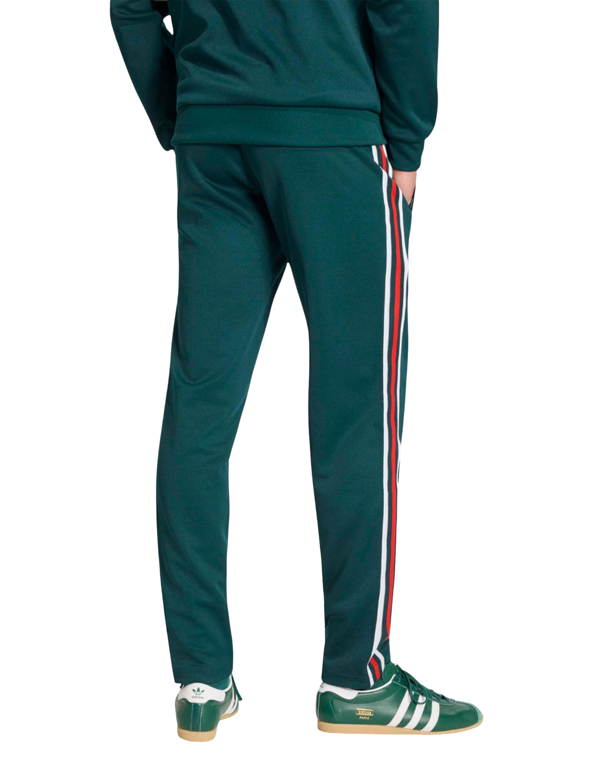 Adidas Mexico Originals Men's Track Pants in Green worn by model — back