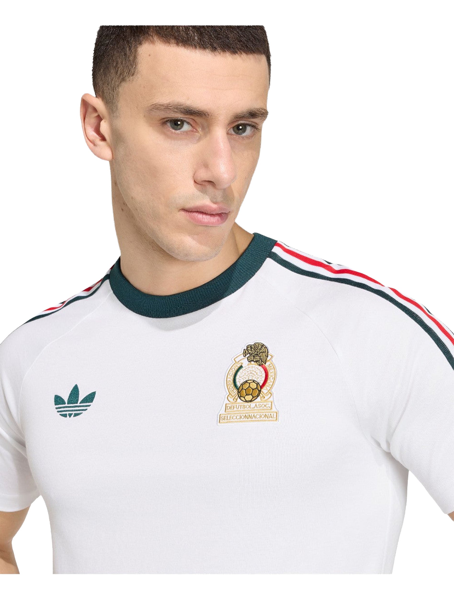 Mexico FMF embroidered crest detail on Adidas Originals T-Shirt