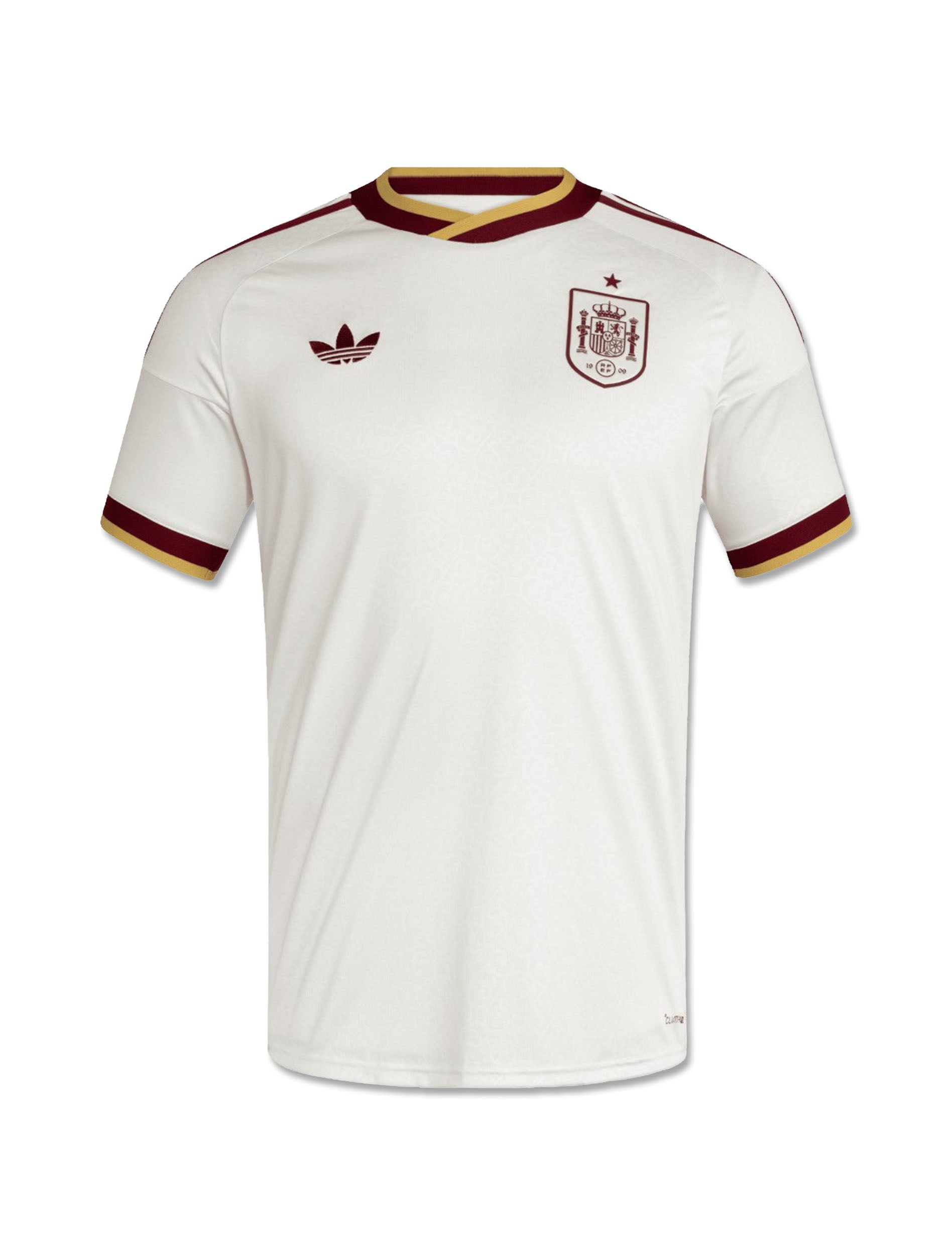 Adidas Spain 26 Away Jersey in Off White — front view