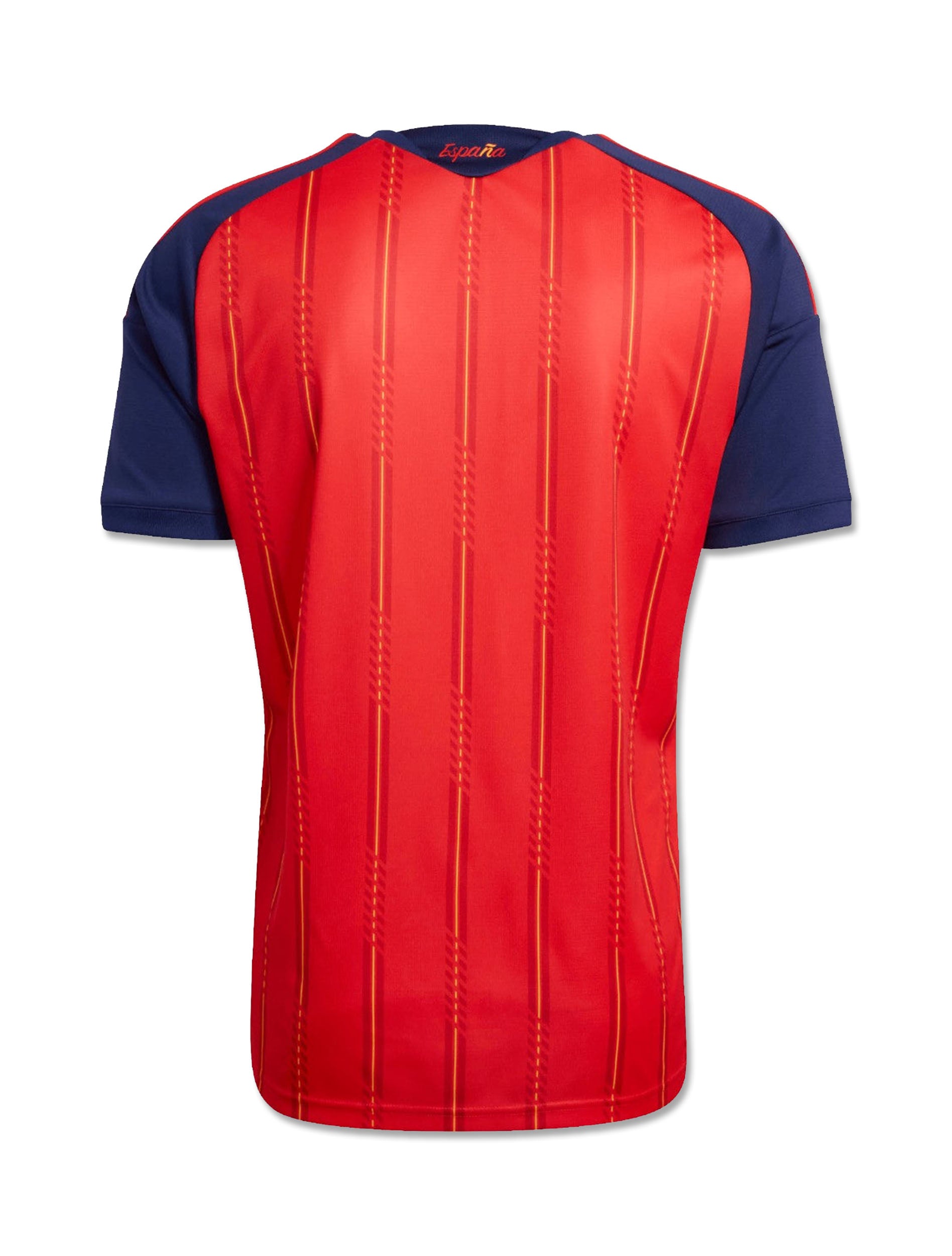 Adidas Spain 26 Home Jersey in Vivid Red — back view