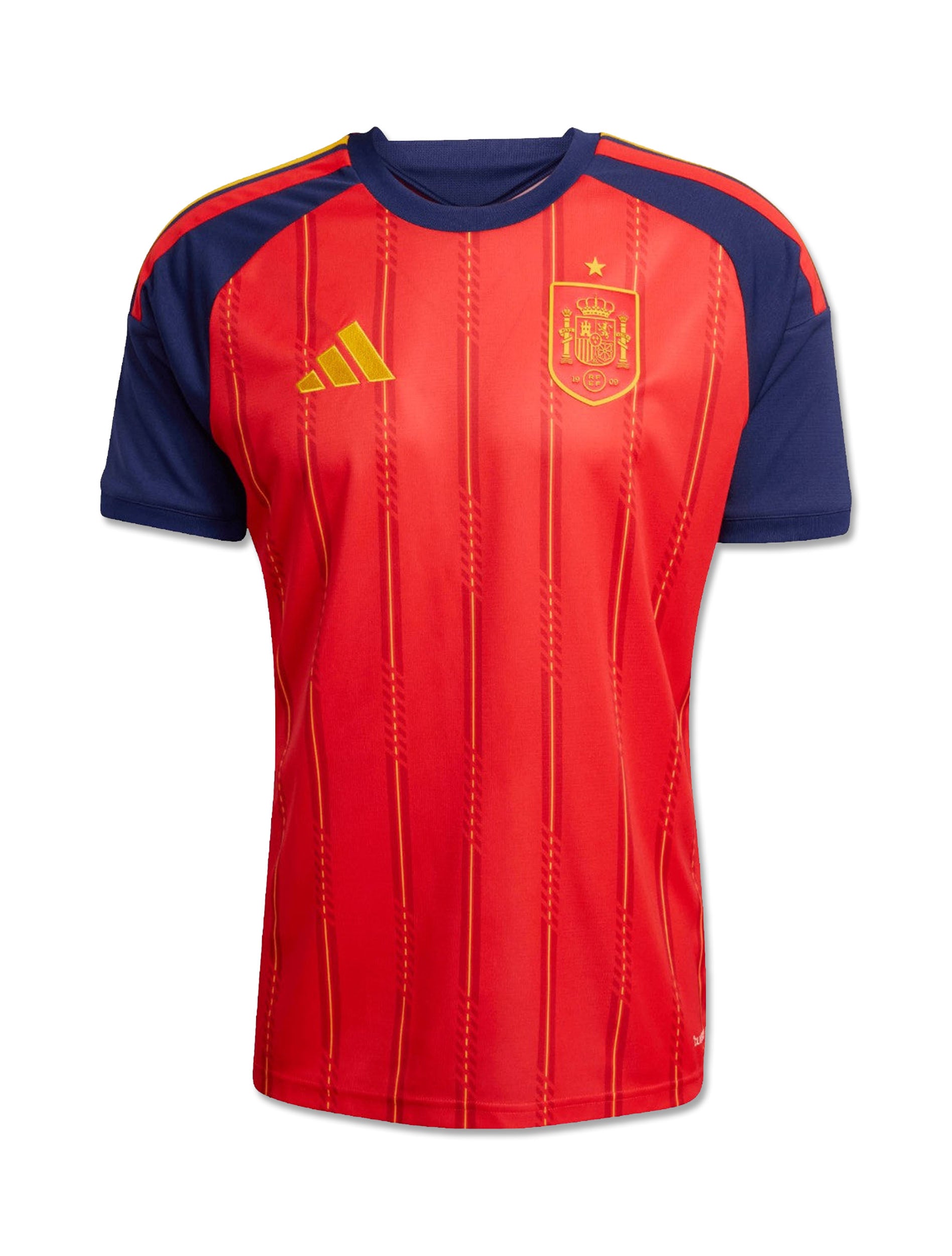 Adidas Spain 26 Home Jersey in Vivid Red — front view