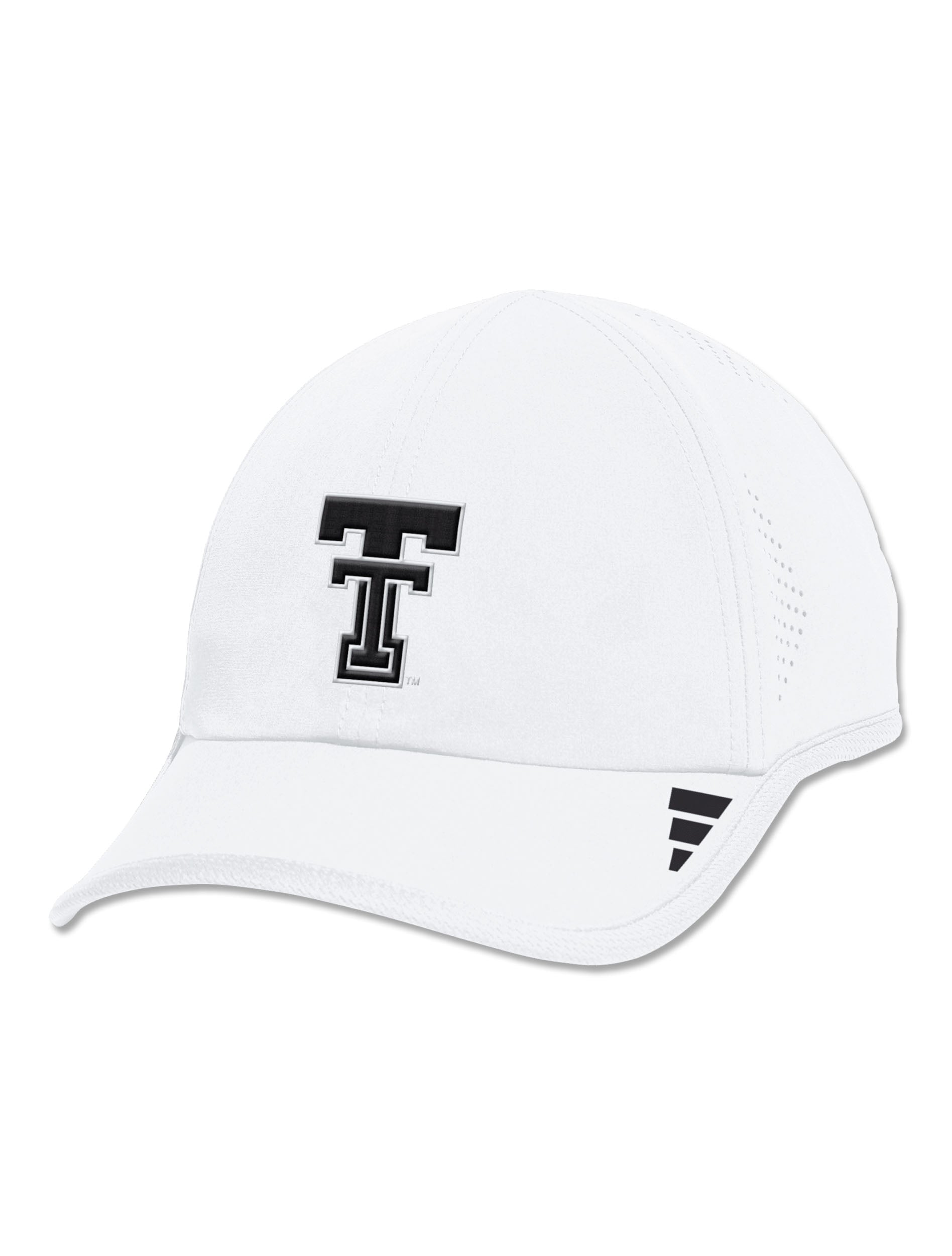 White Adidas adjustable cap with the Double T on the front crown