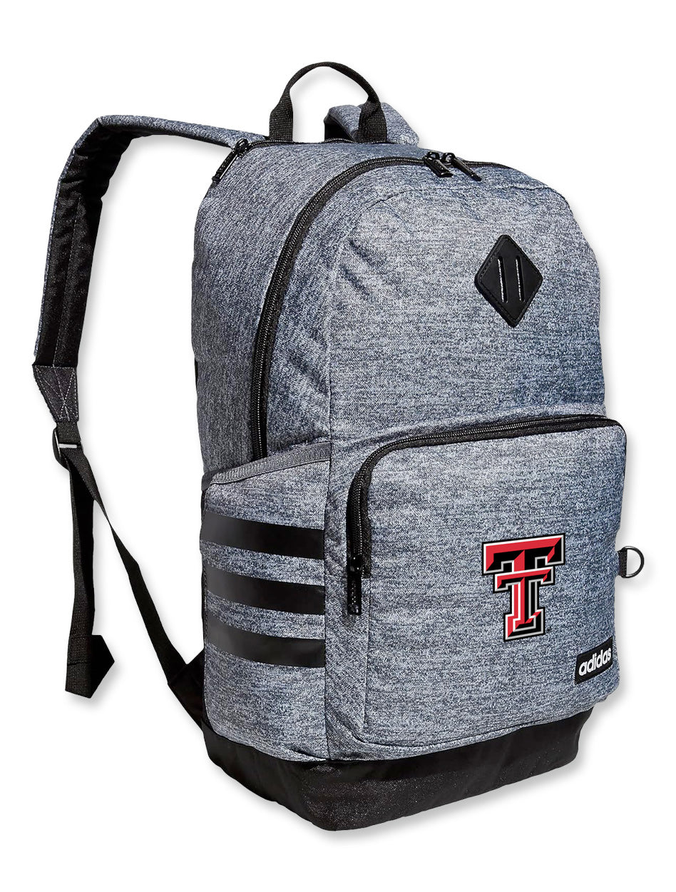 Adidas Texas Tech Double T "Classic 3S" Charcoal Backpack