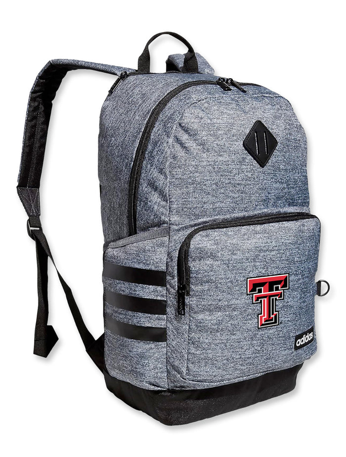 Adidas Texas Tech Double T "Classic 3S" Charcoal Backpack