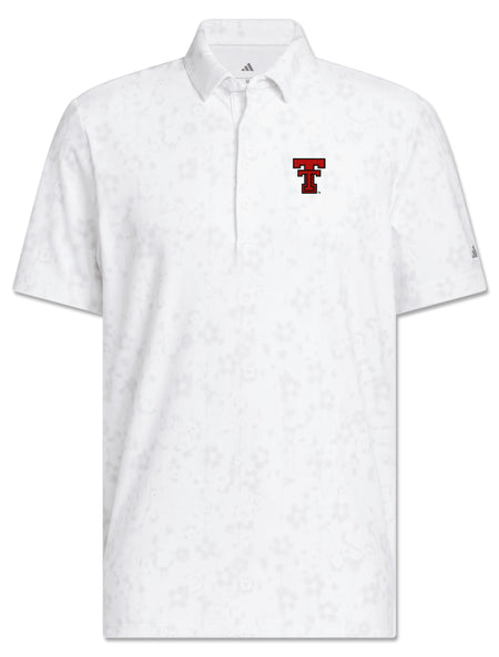 Adidas Texas Tech Golf Butterspun Mighty Blossom Print Polo