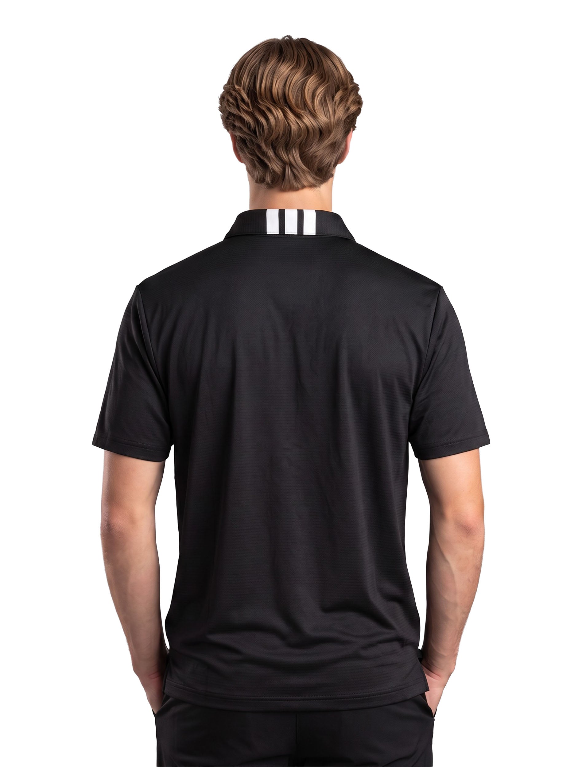 Adidas Texas Tech Sideline 2026 Black Polo with New Double T (back)