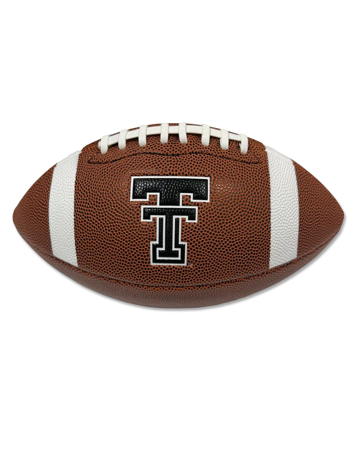 Adidas Texas Tech full size composite football with an embossed black throwback Double T outlined in white