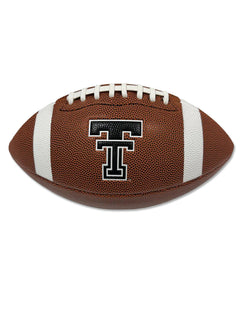 Adidas Texas Tech full size composite football with an embossed black throwback Double T outlined in white