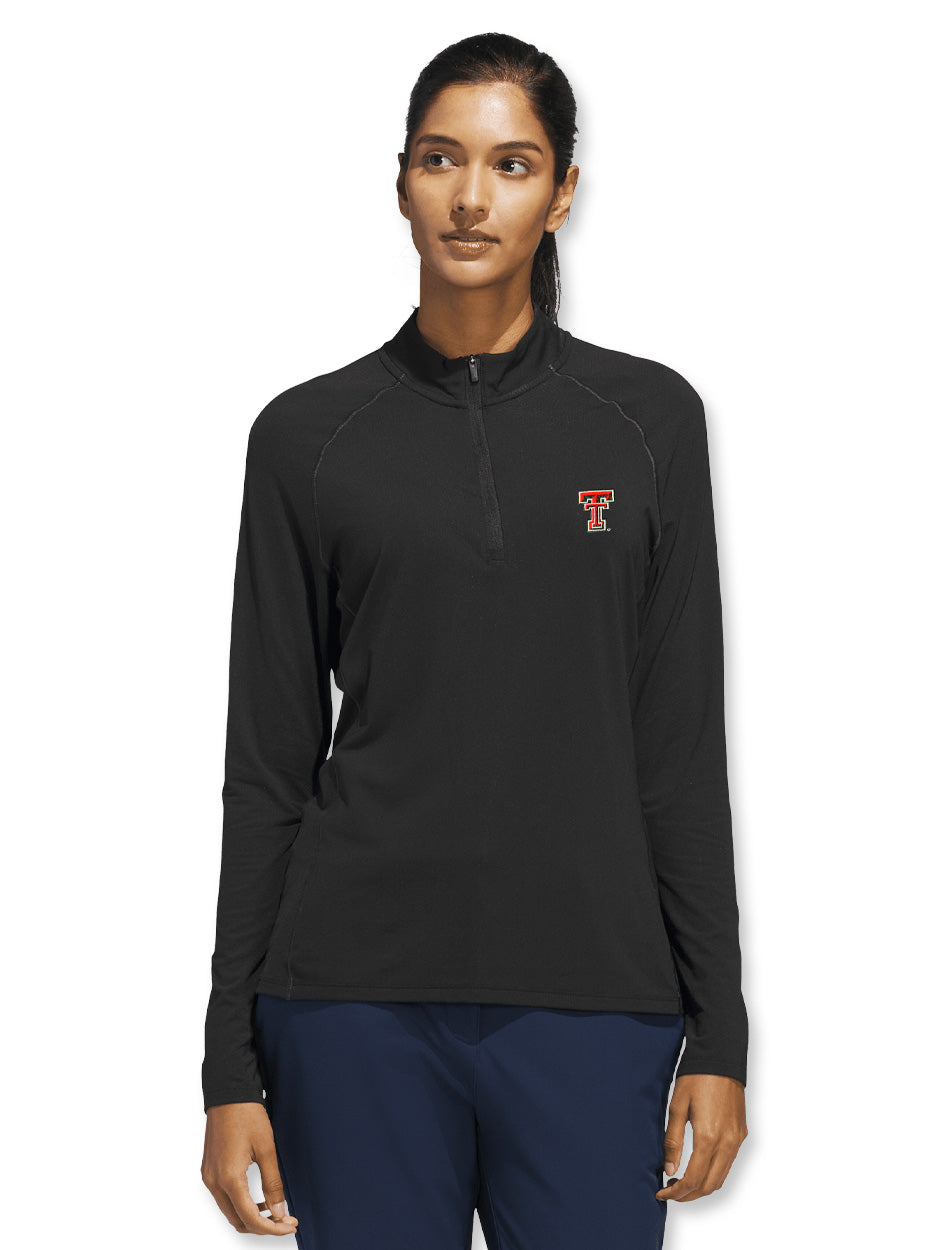 Adidas Texas Tech Women's Golf "Willow" Solid Quarter Zip (wow-665)