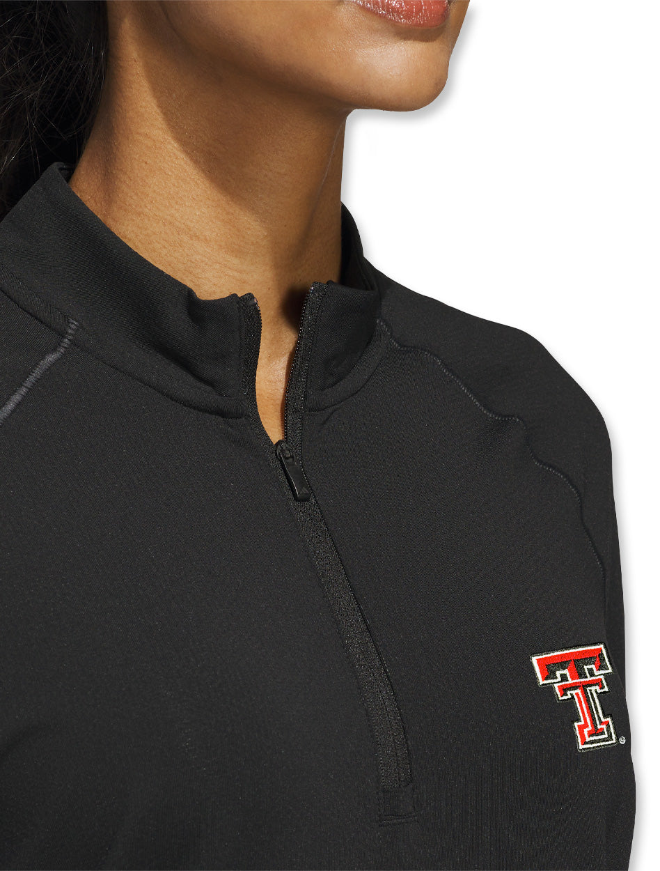 Adidas Texas Tech Women's Golf "Willow" Solid Quarter Zip (wow-665)