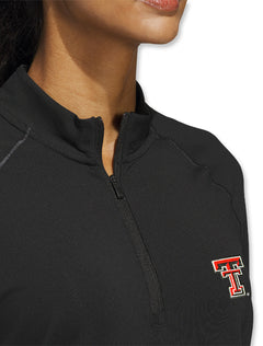 Adidas Texas Tech Women's Golf "Willow" Solid Quarter Zip (wow-665)