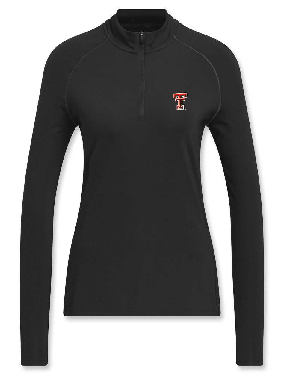 Adidas Texas Tech Women's Golf "Willow" Solid Quarter Zip (wow-665)