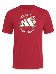 Adidas Texas Tech Flower Softball Short Sleeve T-Shirt (mts1608)