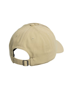 Back view of a tan Adidas Texas Tech adjustable hat with an adjustable strap and metal buckle