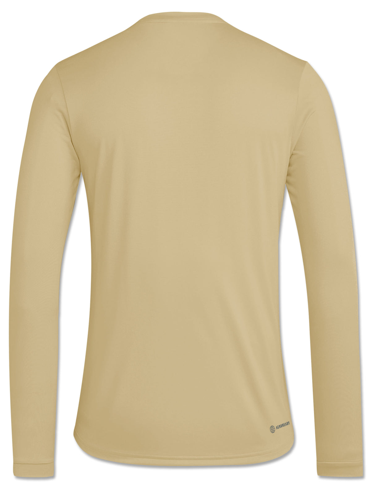 Back view of a tan Adidas Texas Tech long sleeve t-shirt