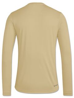Back view of a tan Adidas Texas Tech long sleeve t-shirt