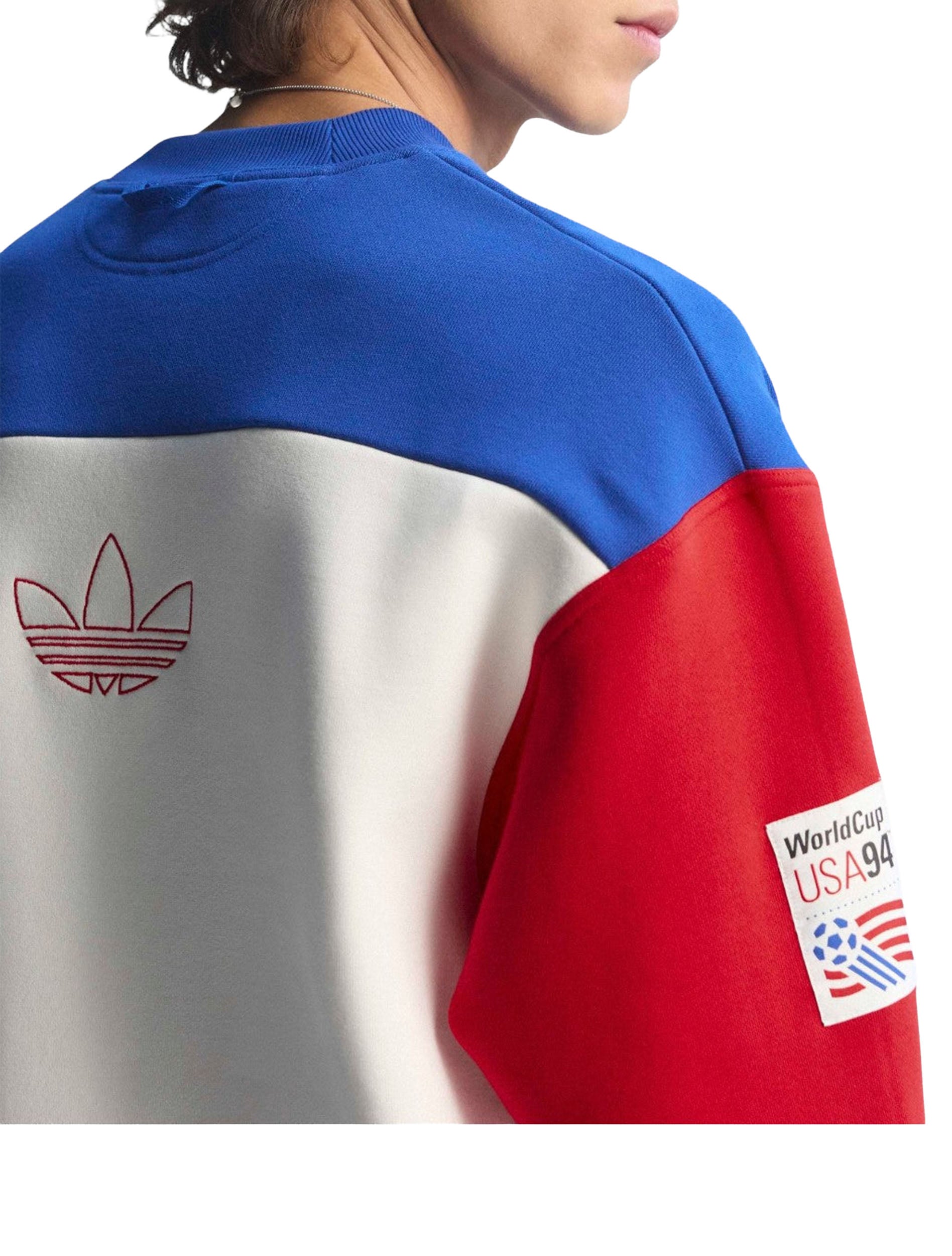 Adidas USA 94 Graphic Sweatshirt in Royal Blue & Cloud White – Red