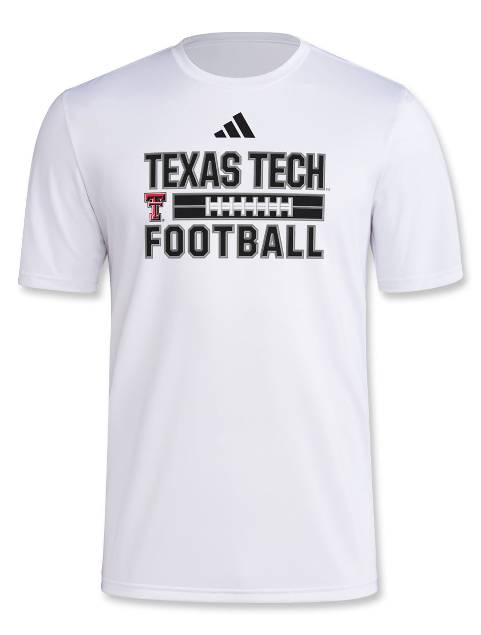 Texas Tech Men's Clothing
Texas Tech Men's T-Shirts
Texas Tech New Products
Texas Tech Short Sleeve T-Shirts
Texas Tech Adidas
Men's Adidas
Red Raider football graphic tee
Adidas white Texas Tech football shirt
Adidas Texas Tech football t-shirt
Texas Tech "Laces Out" tee
Red Raiders football fan gear
Adidas Texas Tech short sleeve shirt
Moisture-wicking Texas Tech football apparel
Texas Tech athletic performance t-shirt
Official Texas Tech Adidas gear