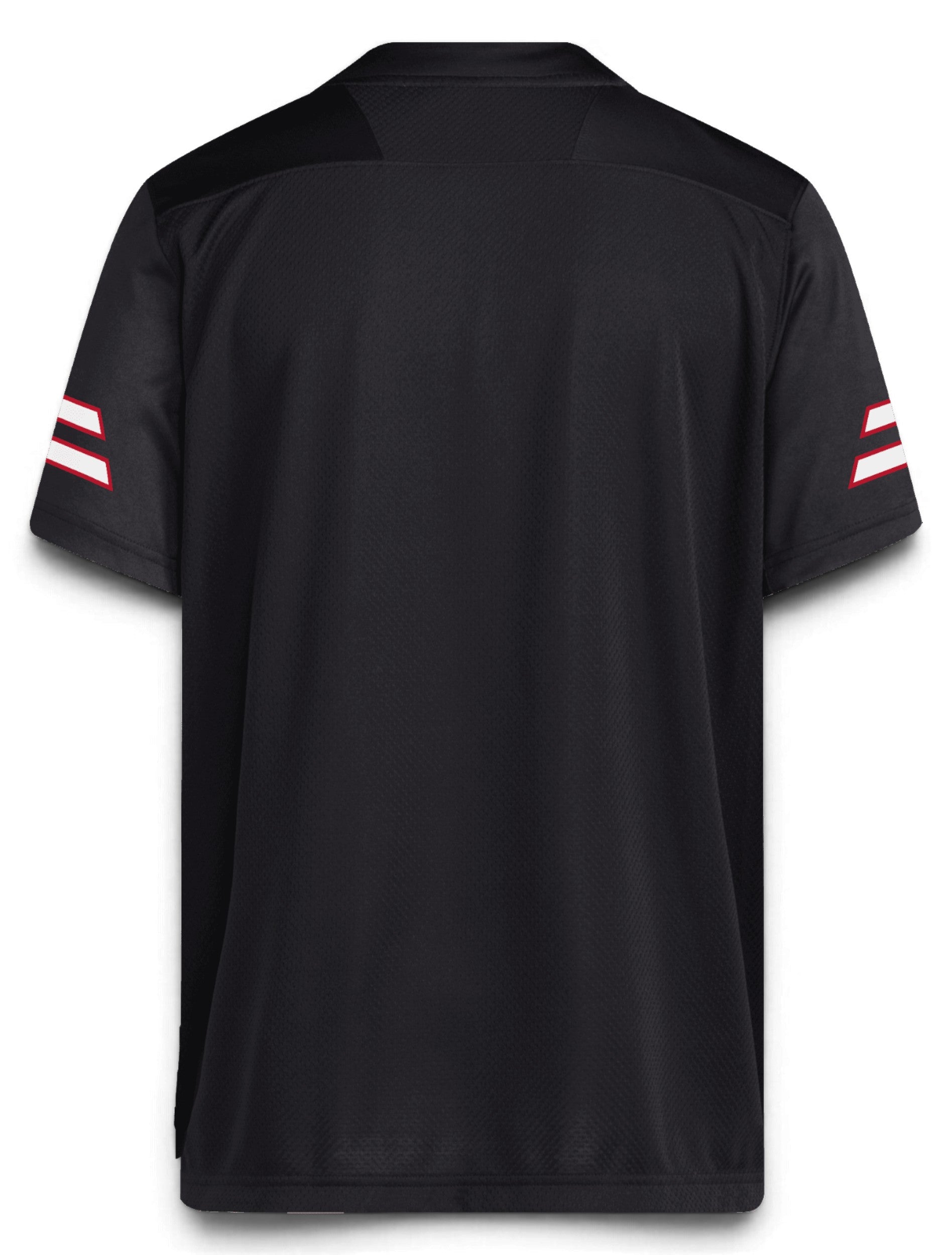Adidas Texas Tech NIL player jersey back view - black