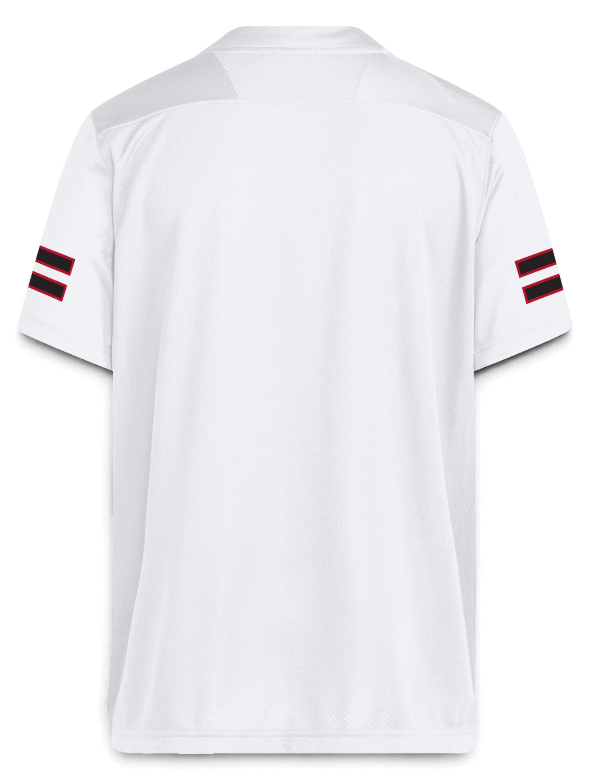 Adidas Texas Tech NIL player jersey back view - white