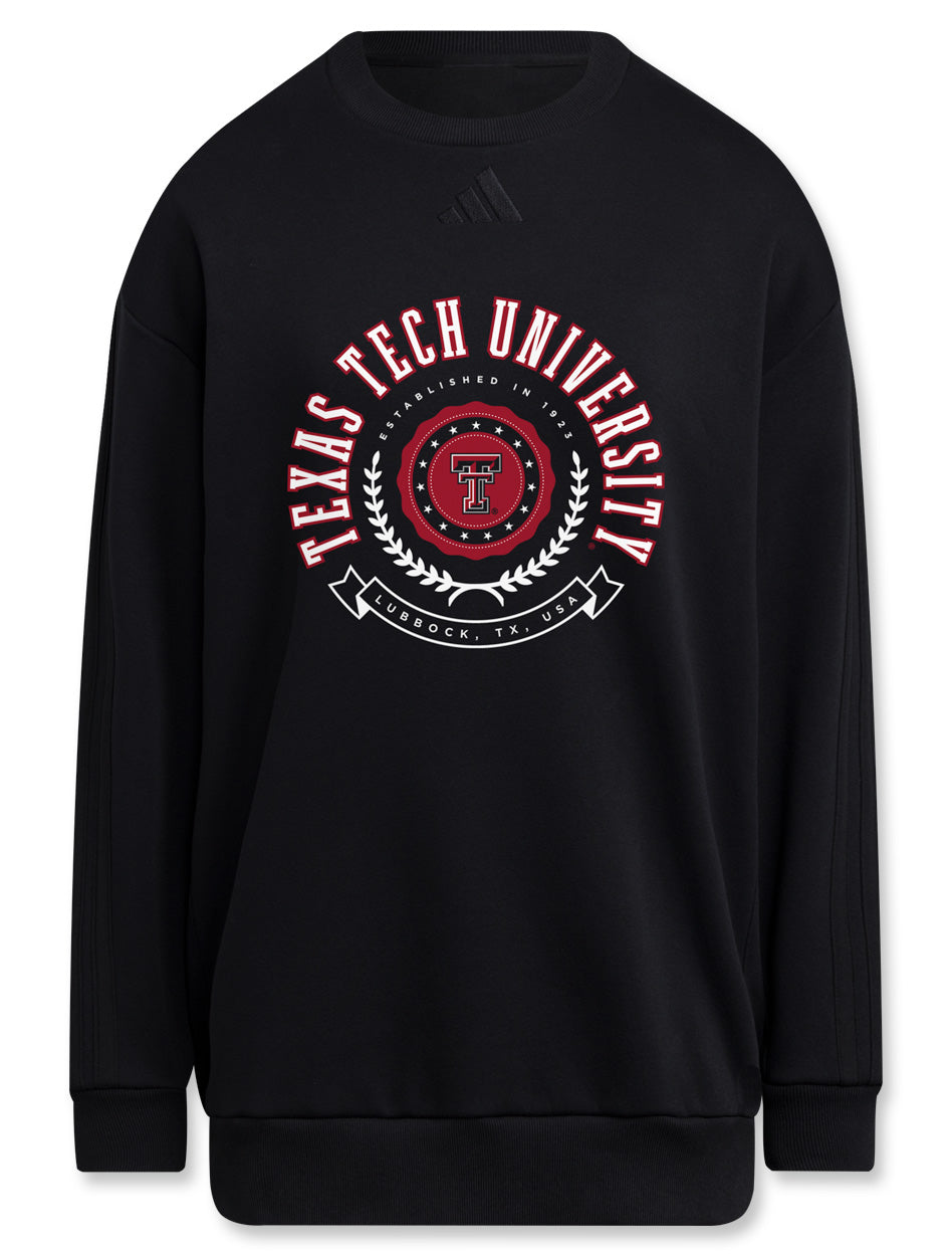 Adidas Texas Tech Women's "Ivy Circle" Crew Sweatshirt