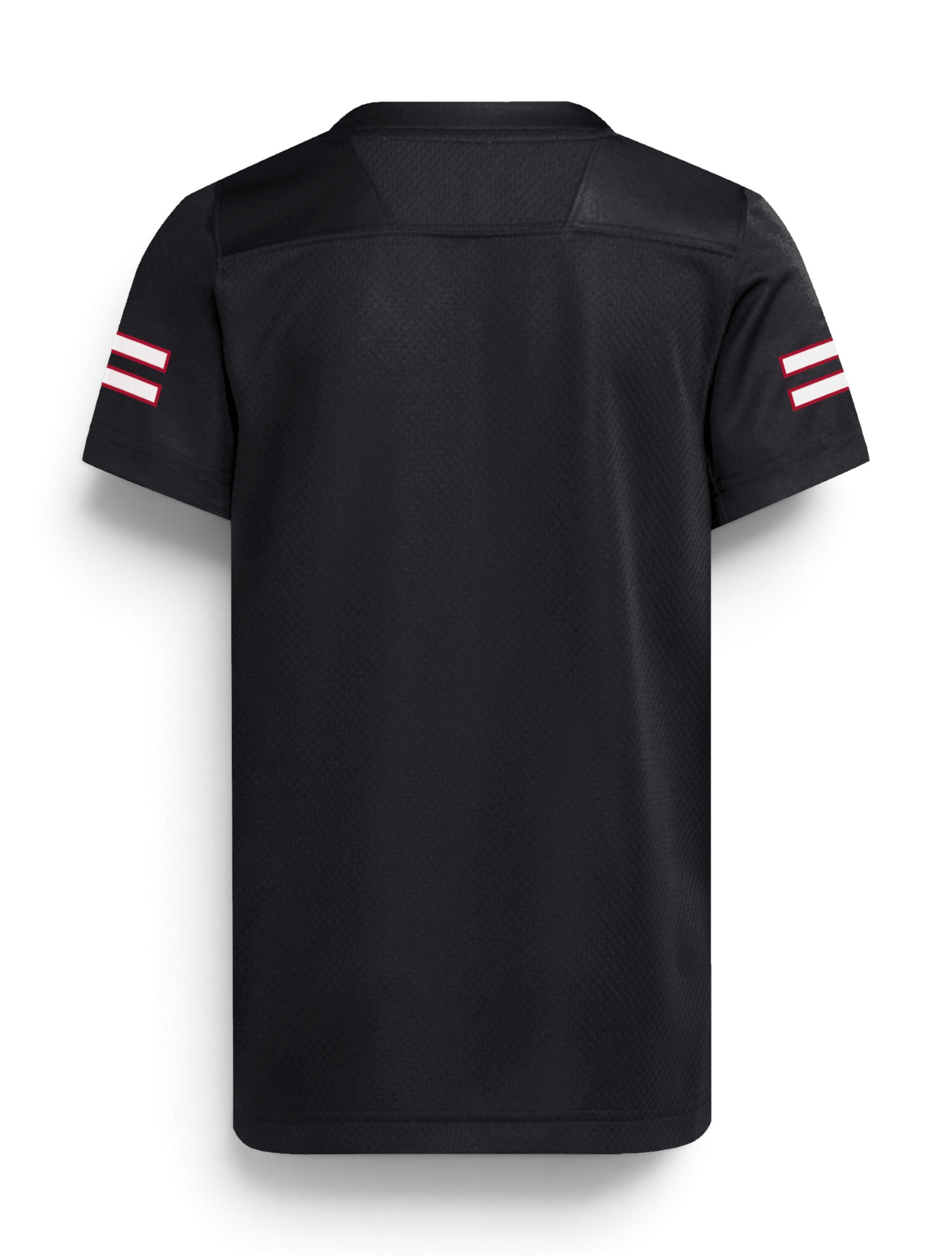 Adidas Texas Tech youth NIL player jersey back view - black
