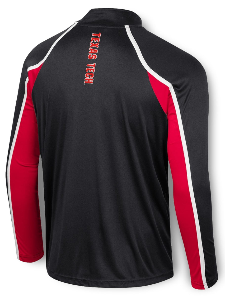 Spyder Men's Racer 1/4 Zip Pullover Hoodie - Racing Red, Medium, Waffle-Knit Fleece Lining, Embroidered Logos
