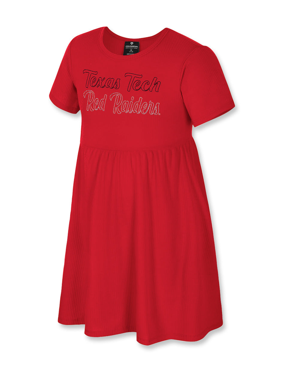 Arena Texas Tech "Riley" Girls Ribbed Dress