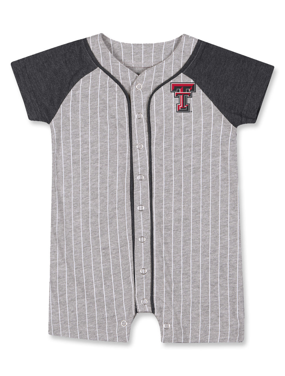 Texas Tech Infant Romper, Texas Tech Baby Baseball Outfit, Texas Tech Infant One-Piece, NCAA Baby Clothes, Texas Tech Newborn Apparel, Texas Tech Game Day Outfit, Texas Tech Spirit Wear.