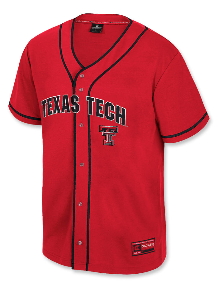 Texas Tech Youth Baseball Jersey, Texas Tech Kids Jersey, Red Raiders Baseball Jersey, Texas Tech Game Day Apparel, Texas Tech Youth Button-Up Jersey, Official NCAA Texas Tech Gear.