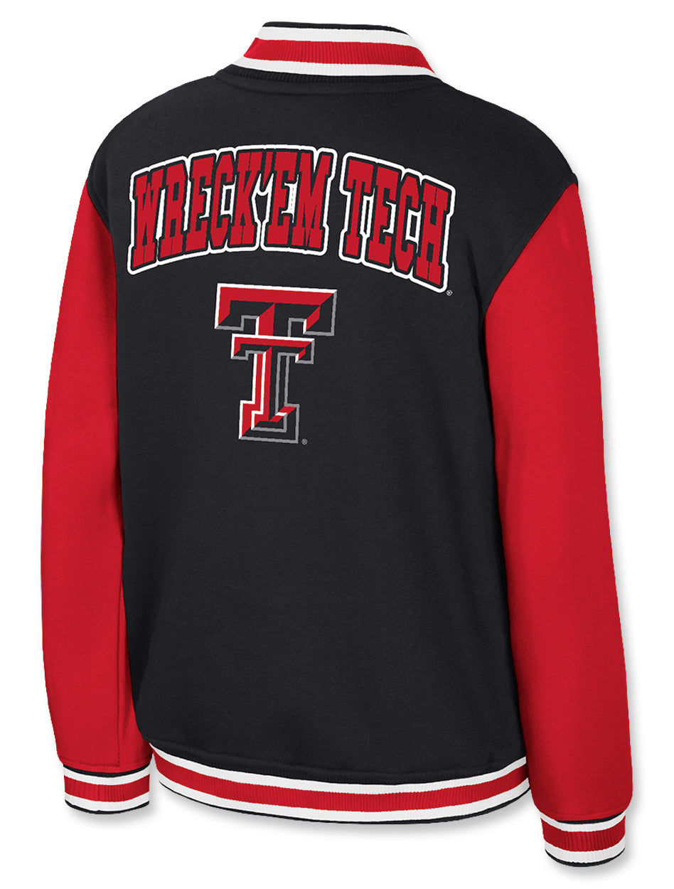 Texas Tech youth bomber jacket, Arena Texas Tech jacket, Texas Tech kids bomber, youth Red Raiders jacket, Texas Tech Grand Tour jacket, Texas Tech varsity jacket, Texas Tech full zip jacket, Wreck ’Em Tech youth jacket, kids Texas Tech outerwear, Texas Tech embroidered bomber, Red Raiders gameday youth apparel, Texas Tech jacket for boys, Texas Tech youth spirit wear. Texas Tech KIDS
Texas Tech Kids Outerwear
Texas Tech New Products
Texas Tech Youth
Youth Outerwear