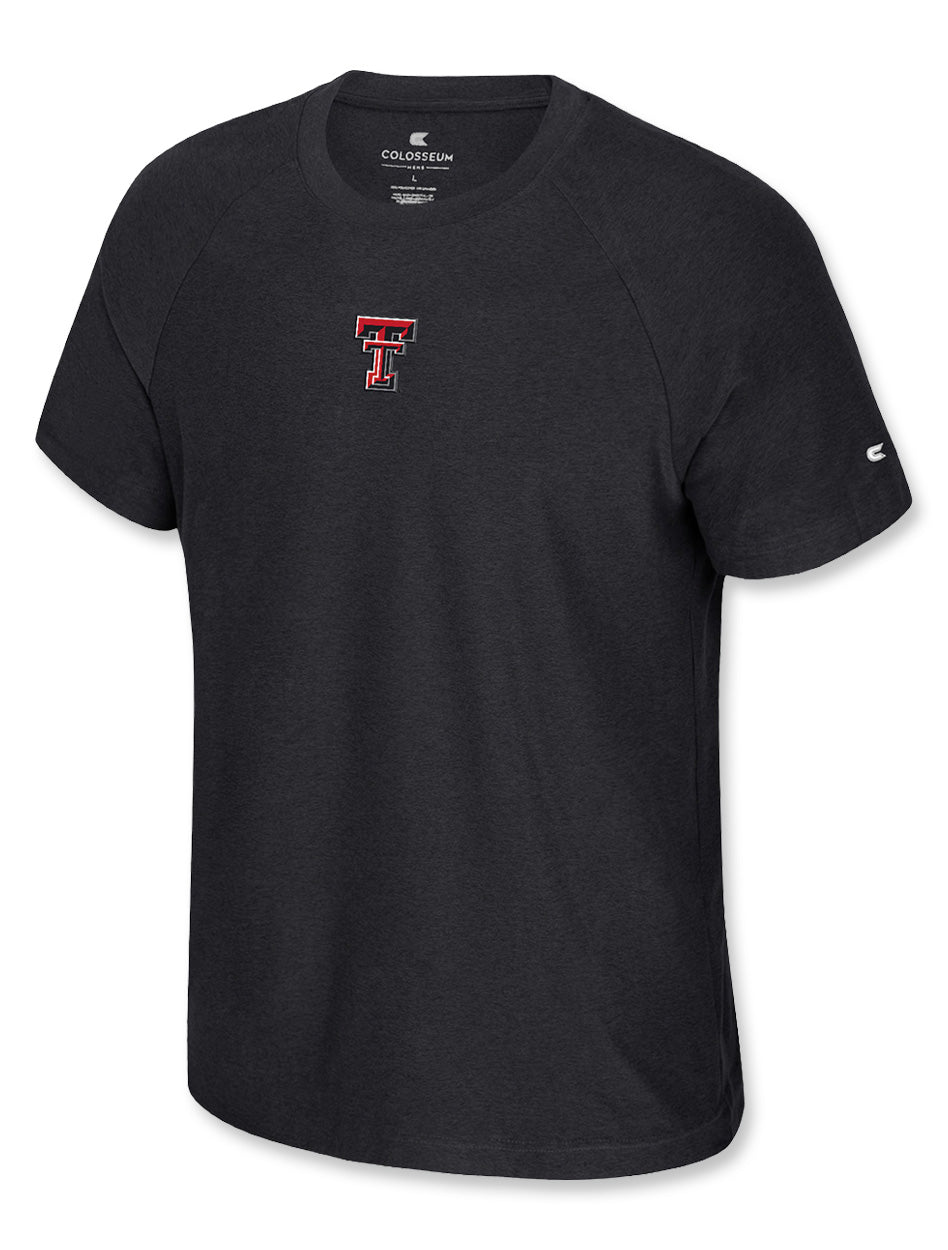 ARENA Te Tech T-Shirt Unisex – Maglietta A Maniche Corte In Nero/Mélange, Taglia S, Con Pannelli Laterali A Contrasto