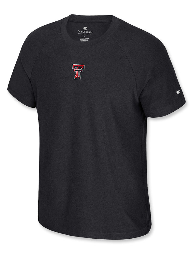 ARENA Te Tech T-Shirt Unisex – Maglietta A Maniche Corte In Nero/Mélange, Taglia S, Con Pannelli Laterali A Contrasto