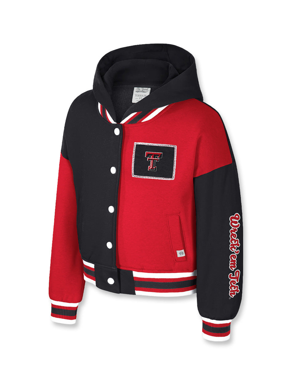 Texas Tech KIDS
Texas Tech Kids Outerwear
Texas Tech New Products
Kid's Jackets
Texas Tech Toddlers
Toddler OuterwearTexas Tech toddler jacket, Arena Texas Tech toddler letterman, Texas Tech kids varsity jacket, Texas Tech toddler outerwear, Texas Tech Petals jacket, toddler Texas Tech hoodie jacket, Red Raiders toddler apparel, Texas Tech baby gameday outfit, Texas Tech letterman for toddlers, Double T embroidered toddler jacket, Wreck ’Em Tech kids jacket, toddler Red Raider spirit wear.