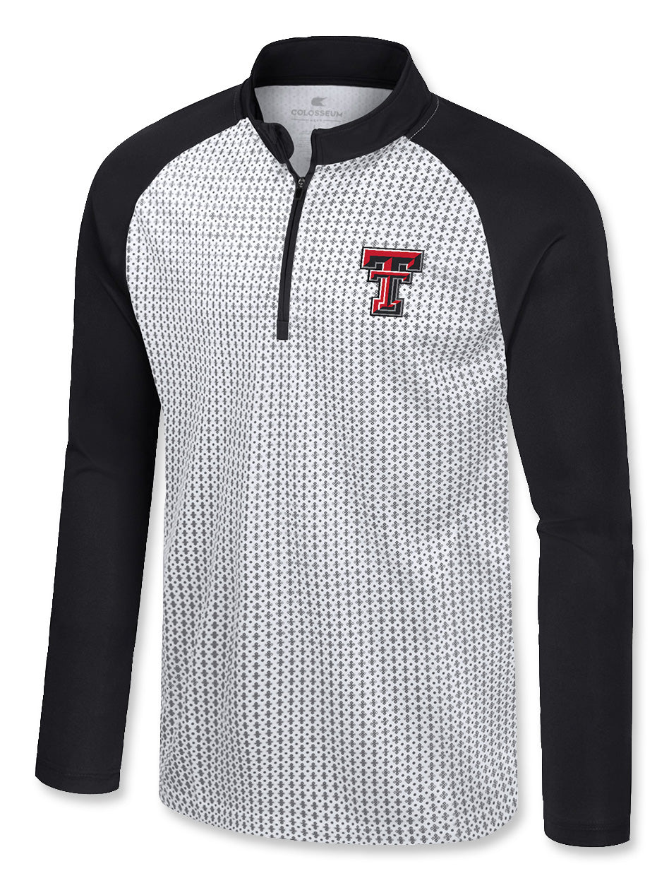 Texas Tech men’s 1/4 zip windshirt, Texas Tech quarter zip pullover, Texas Tech performance pullover, Red Raiders windshirt, lightweight athletic Texas Tech top, Texas Tech golf pullover, Texas Tech sideline gear