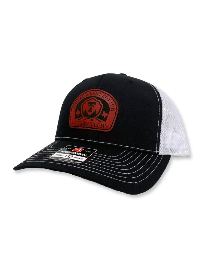 Texas Tech "Best Cotton" Leather Patch 112 Black Snapback Cap