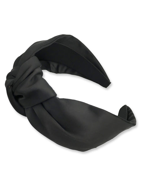 Black Solid "Knot" Headband