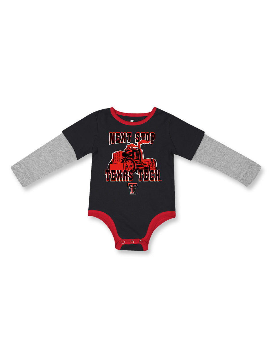 Texas Tech Arena "Next Stop" Infant Long Sleeve Onesie