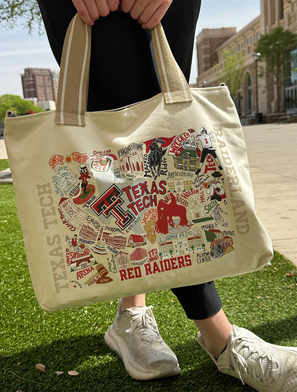Catstudio Texas Tech Canvas Tote Bag