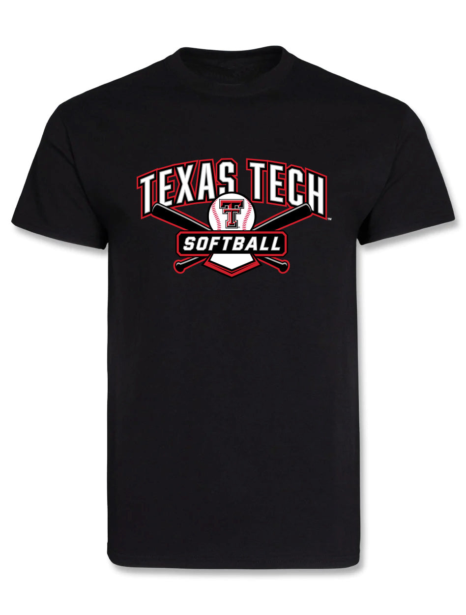 Texas Tech "Cross Bats" Softball Cotton Short Sleeve T-Shirt