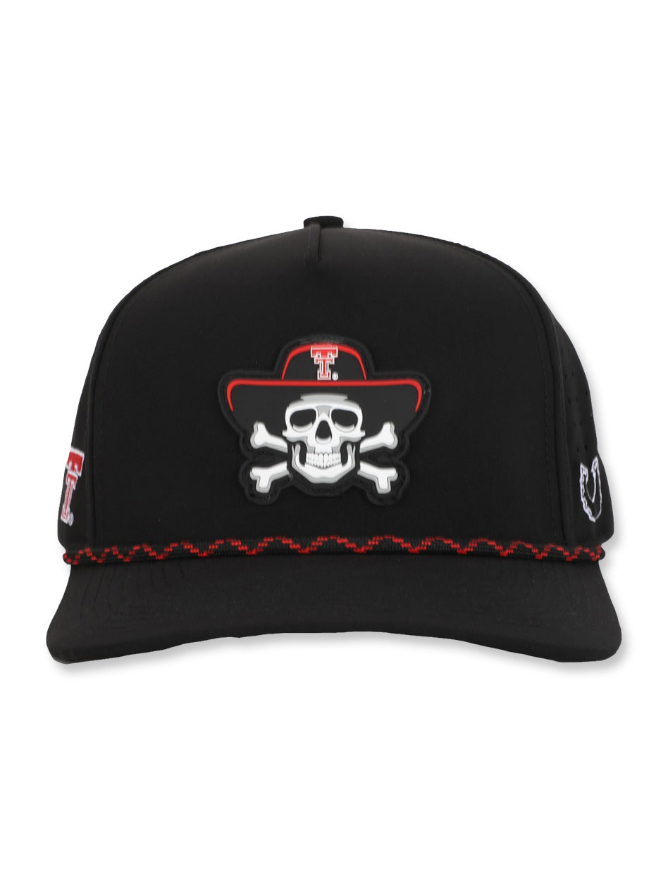 Texas Tech Dark Horse Leach Era "Bones PVC" Black Sport SB Cap