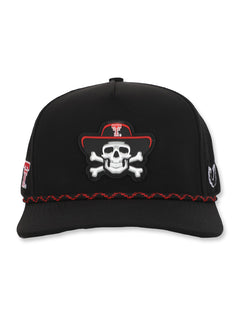 Texas Tech Dark Horse Leach Era "Bones PVC" Black Sport SB Cap