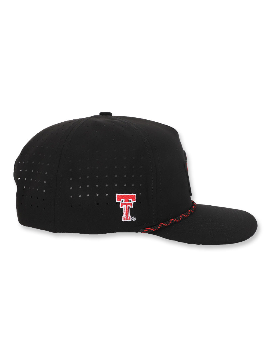 Texas Tech Dark Horse Leach Era "Bones PVC" Black Sport SB Cap